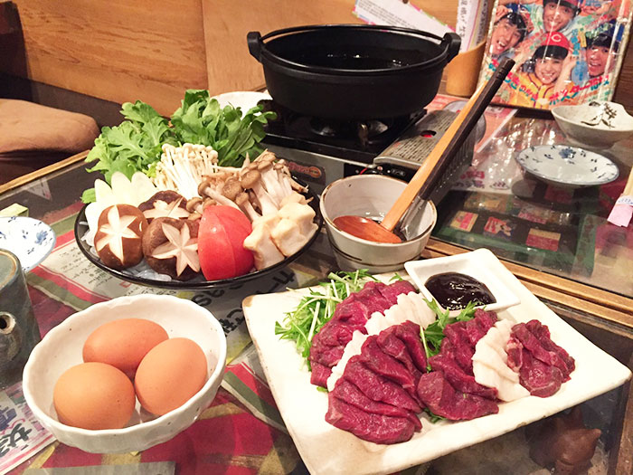 熊本鮮馬刺しの桜すき焼きセット
