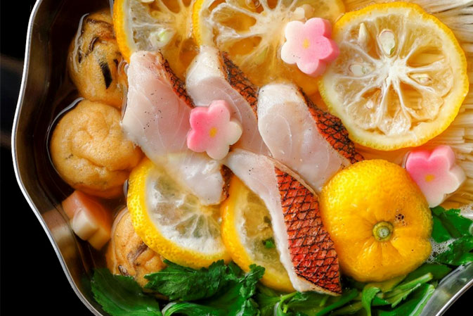 【2月限定】炙り金目鯛の柚子鍋